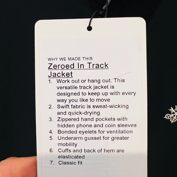 Lululemon X UBS Zeroed In Track Banker Jacket NWT size Medium - Picture 9 of 16